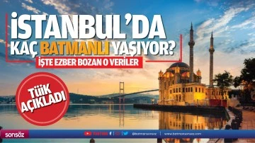 İstanbul&rsquo;da ka&ccedil; Batmanlı yaşıyor? İşte ezber bozan o veriler