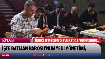 İşte Batman Barosu&rsquo;nun yeni y&ouml;netimi