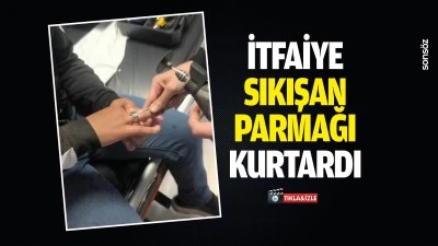 İtfaiye, sıkışan parmağı kurtardı