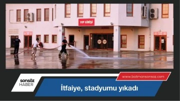 İtfaiye, stadyumu yıkadı