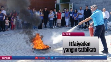 İtfaiyeden yangın tatbikatı