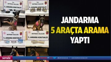 Jandarma 5 ara&ccedil;ta arama yaptı