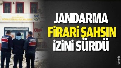 Jandarma, firari şahsın izini s&uuml;rd&uuml;