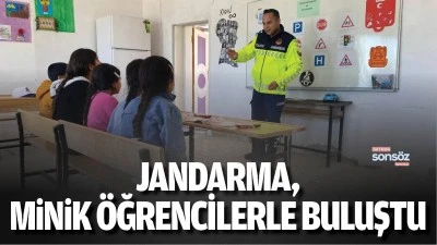 Jandarma, minik &ouml;ğrencilerle buluştu