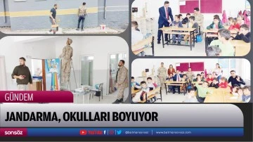 Jandarma, okulları boyuyor