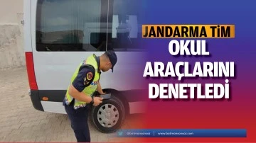 Jandarma tim, okul ara&ccedil;larını denetledi