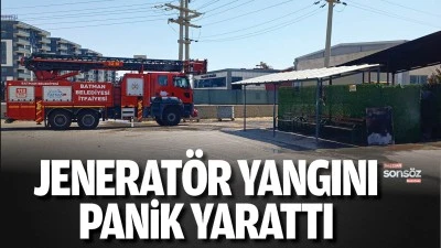 Jenerat&ouml;r yangını panik yarattı