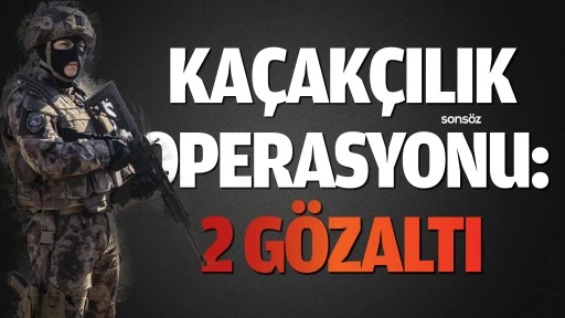 Ka&ccedil;ak&ccedil;ılık operasyonu: 2 G&ouml;zaltı