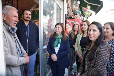 Kadın eşbaşkanlardan Lice esnafına ziyaret