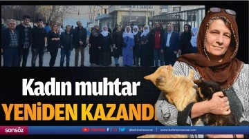 Kadın muhtar yeniden kazandı