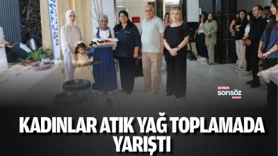 Kadınlar atık yağ toplamada yarıştı