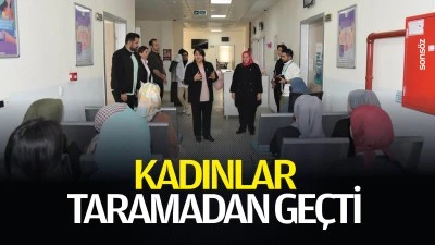 Kadınlar taramadan ge&ccedil;ti