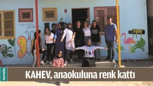 KAHEV, ANAOKULUNA RENK KATTI