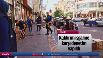 Kaldırım işgaline karşı denetim yapıldı
