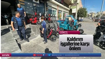 Kaldırım işgallerine karşı &ouml;nlem