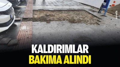 Kaldırımlar bakıma alındı