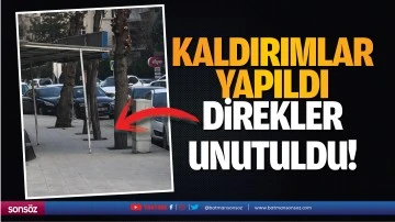 Kaldırımlar Yapıldı, direkler unutuldu!
