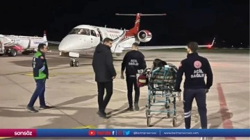 Kalp rahatsızlığı olan kadın ambulans u&ccedil;akla Ankara'ya sevk edildi