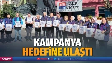 Kampanya hedefine ulaştı