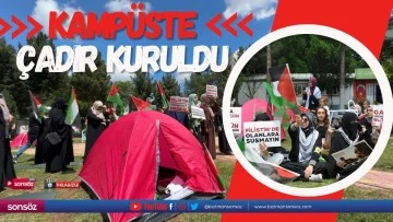 Kamp&uuml;ste &ccedil;adır kuruldu