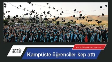 Kamp&uuml;ste &ouml;ğrenciler kep attı
