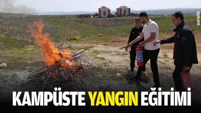 Kamp&uuml;ste yangın eğitimi