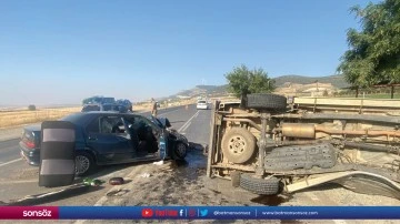 Kamyonetle otomobilin &ccedil;arpışması sonucu 4 kişi yaralandı