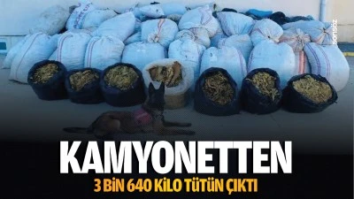 Kamyonetten 3 bin 640 kilo t&uuml;t&uuml;n &ccedil;ıktı