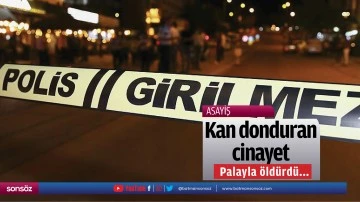 Kan donduran cinayet! Palayla &ouml;ld&uuml;rd&uuml;...