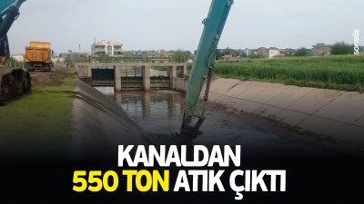 Kanaldan 550 ton atık &ccedil;ıktı