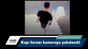 Kapı hırsızı kameraya yakalandı!