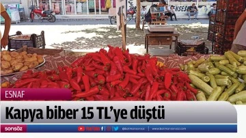Kapya biber 15 TL&rsquo;ye d&uuml;şt&uuml;