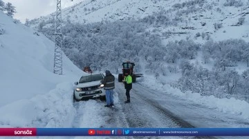 Kar ve tipi nedeniyle kapanan Siirt-Şırnak kara yolu trafiğe açıldı