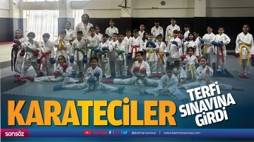 Karateciler terfi sınavına girdi