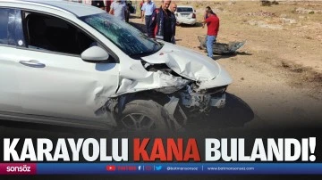 Karayolu kana bulandı!
