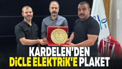 Kardelen&rsquo;den Dicle Elektrik&rsquo;e plaket