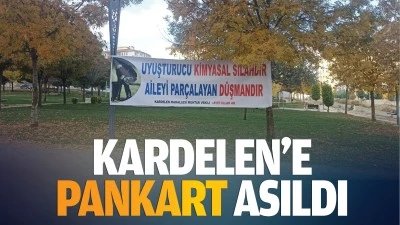 Kardelen&rsquo;e pankart asıldı