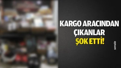 Kargo aracından &ccedil;ıkanlar şok etti!