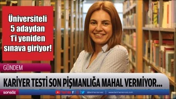 Kariyer testi son pişmanlığa mahal vermiyor&hellip; 