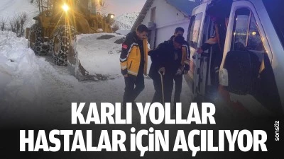 Karlı yollar, hastalar i&ccedil;in a&ccedil;ılıyor