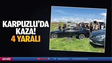Karpuzlu&rsquo;da kaza! 4 yaralı