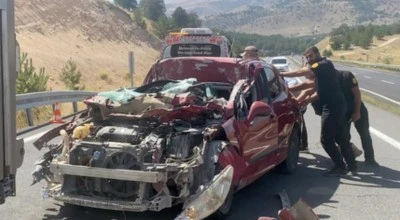 Kars&rsquo;ta meydana gelen kazada bir kişi yaralandı