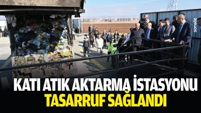 Katı atık aktarma istasyonu tasarruf sağlandı