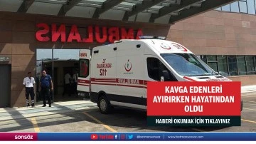 Kavga edenleri ayırırken hayatından oldu