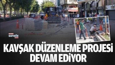 Kavşak d&uuml;zenleme projesi devam ediyor