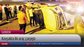 Kavşakta iki ara&ccedil; &ccedil;arpıştı