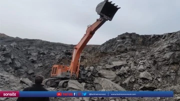Kaya d&uuml;şmesi sonucu operat&ouml;r yaralandı