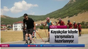 Kayak&ccedil;ılar k&ouml;y yolunda yarışmalara hazırlanıyor