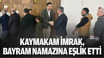 Kaymakam İmrak, bayram namazına eşlik etti