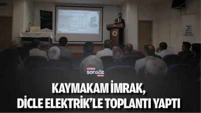 Kaymakam İmrak, Dicle Elektrik&rsquo;le toplantı yaptı